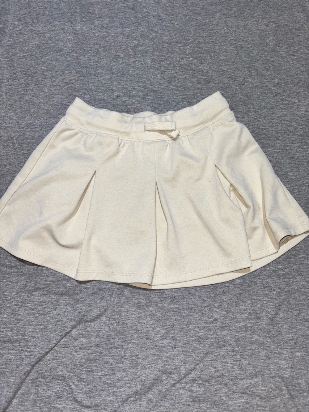 Cat & Jack Cream Pleated Skort with Drawstring Girls Size Small